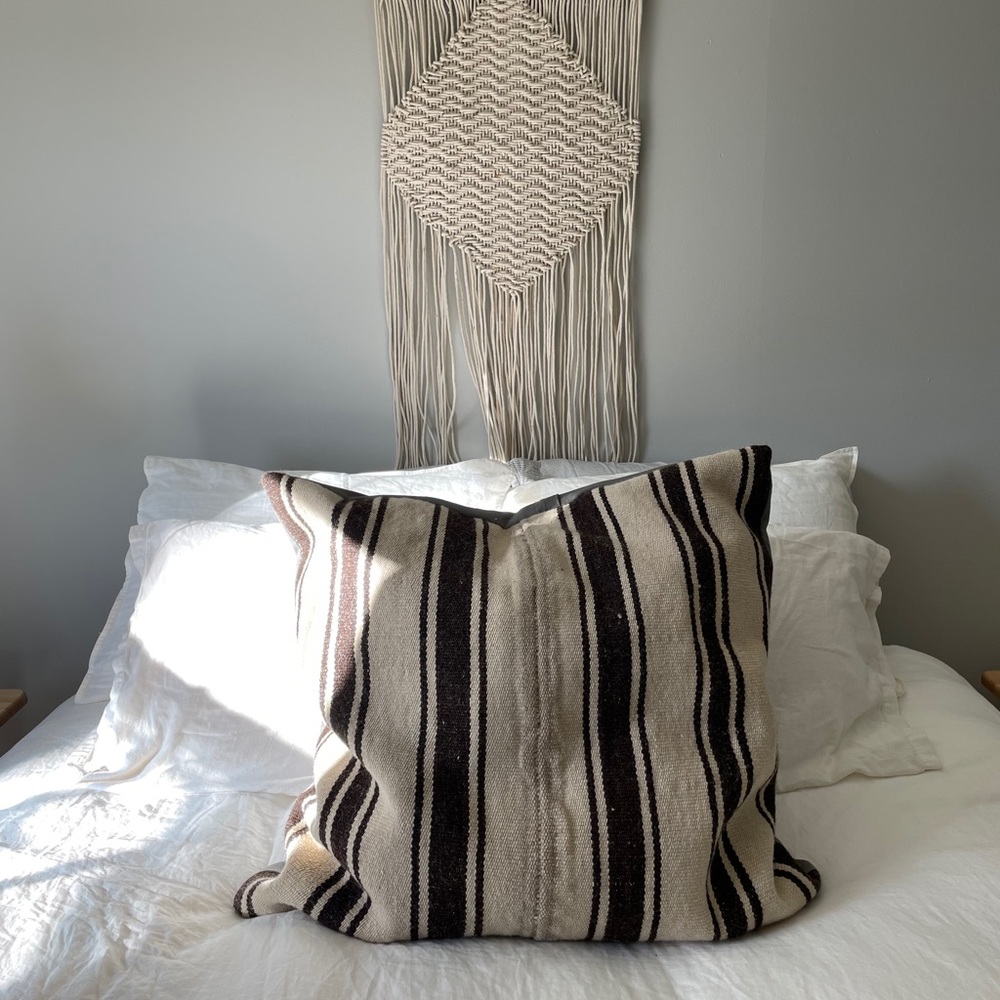 Large Vintage Turkish Wool Pillow Cases